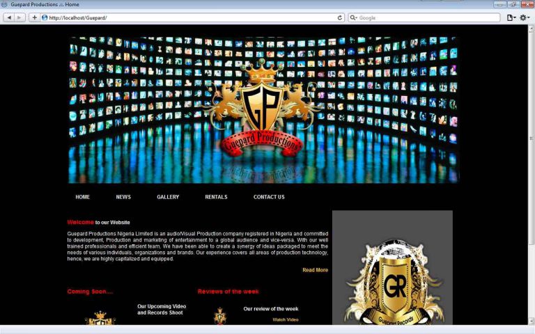 Entertainment Website